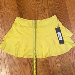 NWT LiJa brand tennis skirt yellow color